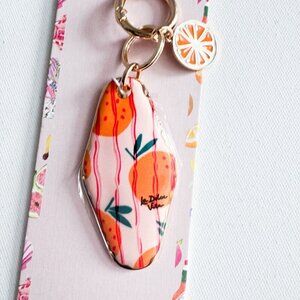 Piper K Orange Print Keychain